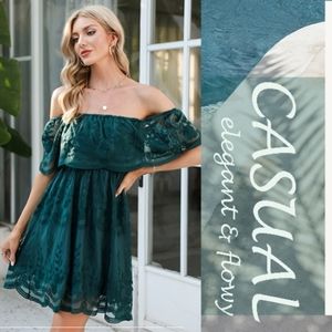 🆕️ Floral Embroidered Dress Lace Dress